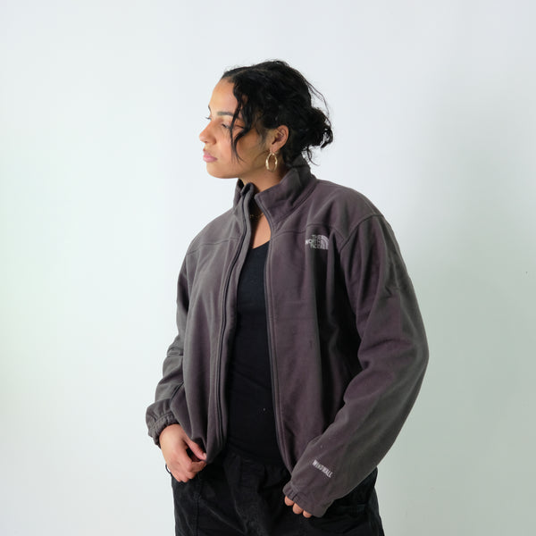 Charcoal Grey y2ks The North Face Zip Up Fleece (M)